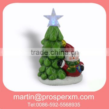 Lighted ceramic christmas tree ornaments with LED