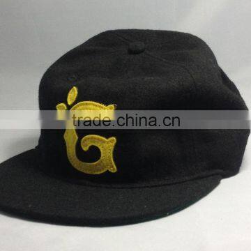 Unstructured Cap Wool Unstructured Snapback Hat Custom 6 Panels Soft Woolen Snapback Cap photo-2