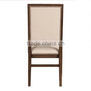 French Style Solid Oak Wood Design Dining Armless Chair photo-3