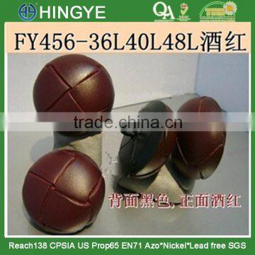 New Arrive Wine Color Leather Button