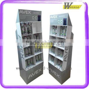 Supermarket Fruit Juice Bottle Display Shelf Floor Cardboard Promotion Pocket Display Stand photo-3