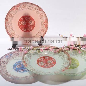 Beautiful home decor tempered glass plate