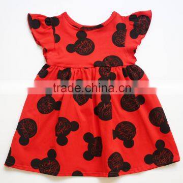 wholesale children's boutique clothing baby girl dress animal pattern nice dresses for girls