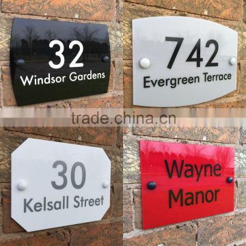 Fashion Beautiful House Sign Door Number Street Address Modern Acrylic Plaque                        
                                                Quality Choice