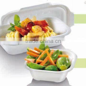 Eco-green 100% Biodegradable 500ml Paper Takeout Lunch Box