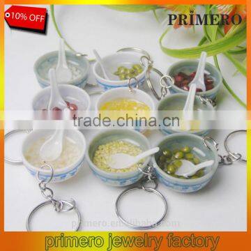 Simulation food keychain /Dumpling / noodle Creative Keychain / Mini bag pendant