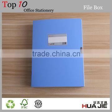 Card on cover custom A4 plastic file box with pocket