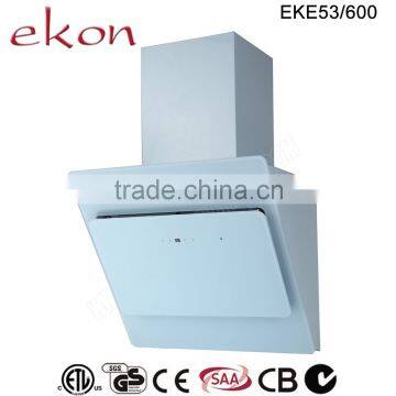 CE Approval White Tempered Glass 60cm Kitchen Hood