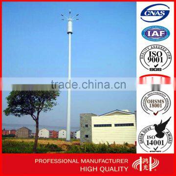 High Voltage Electric Power Transmission Galvanized Monopole Steel Tower