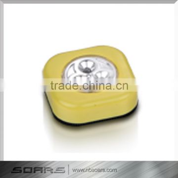 3 LED Small Mini LED Touch Light ABS Plastic Yellow