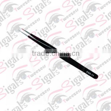 Hot sale steel stainless cleanroom esd hair removal tweezers