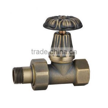 antique style thermostatic and manual radiators valves