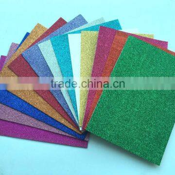 multi-color glitter eva foam/eva shiny Glitter sticker /color glitter adhesive eva foam