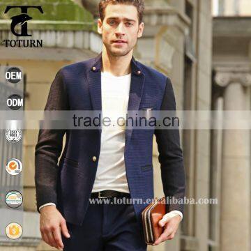Men casual suit knitted fabric jacket fashion blazer free shipping