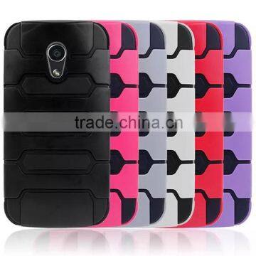 Hybrid Armor Bumper Cover Case ( TPU + Hard PC) for MOTO G2 photo-2