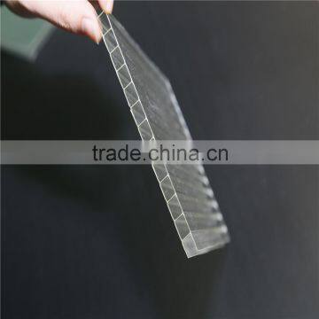 Weather resistance, easy cutting clear polycarbonate roofing panel twin wall hollow sheet