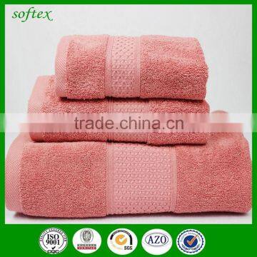 China Hot Sale Bulk Cotton Solid Color 3 Pcs Set Hotel Bath Towels Wholesale photo-3
