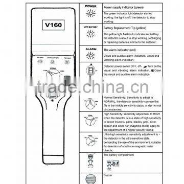 High sensitivity hand held gold detector V160