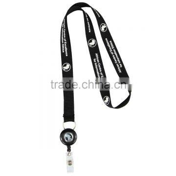 20mm Petersham lanyard with full colour dome on the retractor reel