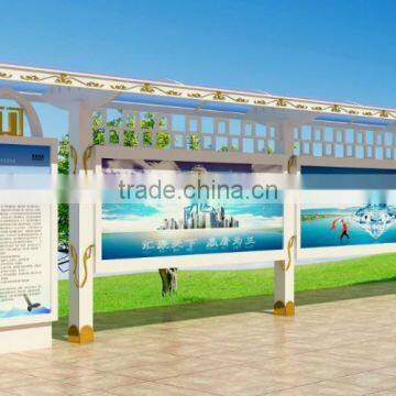 Advertising Bus Stop Shelter /Outdoor furniture bus stop shelter/Bus shelter with advertising board