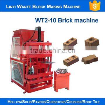 WANTE BRAND WT2-10 Soil Interlocking Brick Machine/compressed Earth Blocks Machines/clay Brick photo-4