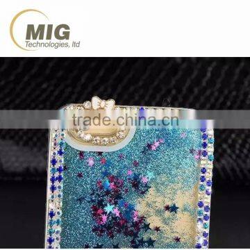 New Colorful plastic quicksand glitter star liquid mobile case For iphone 6 case Cell phone case For iphone 6S case