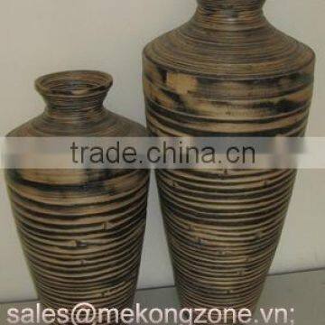 Coiled Bamboo Vase