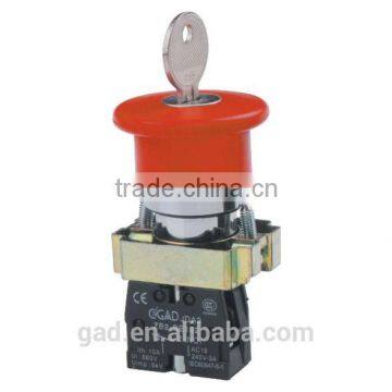 GB2-BS142 CNGAD red with key mushroom switch push button