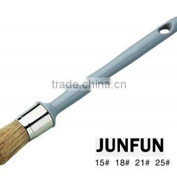 blue wooden handle painting brush colorful handle round painting brush