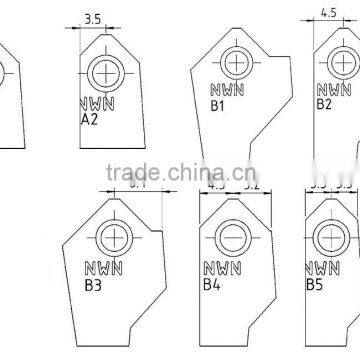 Cutting bit/insert of Newen standard