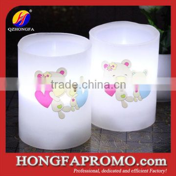 Hot Selling Cheap Led Art Custom Candles with Cute Logo