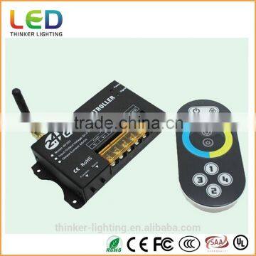 2.4G RF LED touch dimmer, one remote control to four receivers