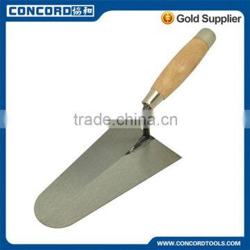 Italian pattern brick trowel w/through tang & metal end cap,heavy duty