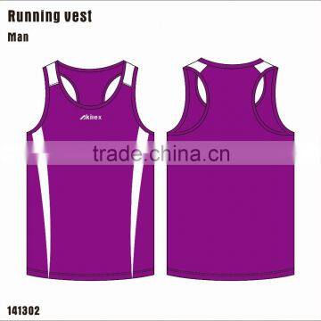 high quality sublimation 100% Polyester running shirt