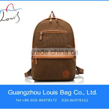 2014 High quality newest style canvas rucksack backpack,unisex school backpack ,trend camping custom canvas backpackin Guangzhou