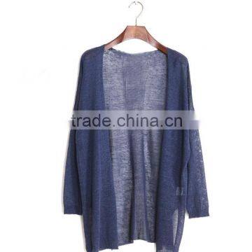 lady modern soft free size loose Flax knitting sweater