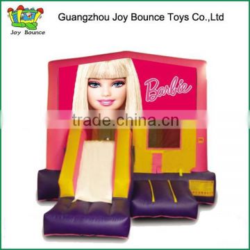 barbie inflatable bounce house jumping slide , bouncy inflatable castle slide ,jumping bouncer with slide