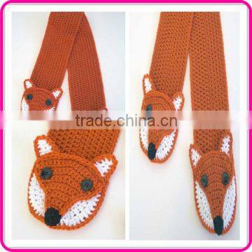 baby crochet scarf in handmade with animal pattern