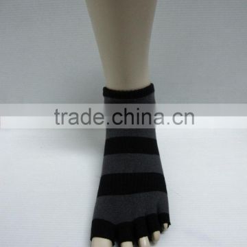 Grey/ Black custom anti slip yoga socks