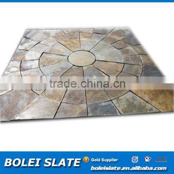 Arbitrary-shaped natural slate paver