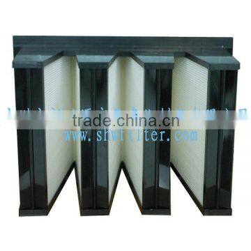 v-shape mini-pleat hepa filter 99.97%