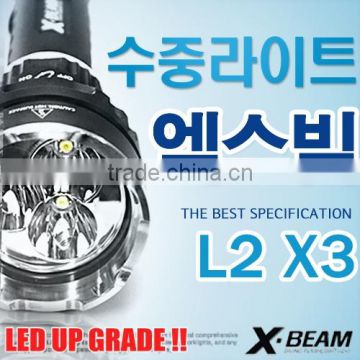 High Quality 3000 Lumen Magnetic Scuba Diving Powerful Led Flashlight