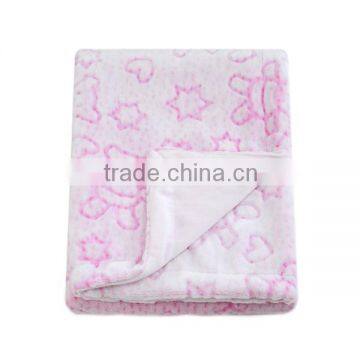 Super soft china carving double mink blanket