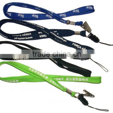 1.2cm width tubular polyester cell phone neck lanyards