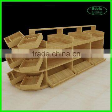 Supermarket wooden shelf for vegetable and fruit display                        
                                                Quality Choice