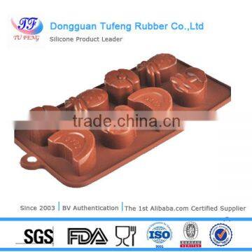 Food grade personalized shaped silicon chocolate bakeware