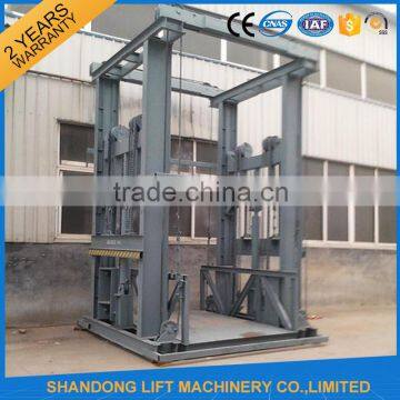 Heavy duty vertical cargo manual platform lift for sale