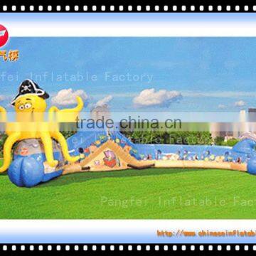 lovely carton inflatable kids tunnel, inflatable toy game