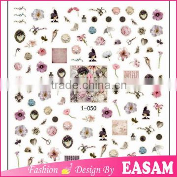 2016 new 3d Self-adhesive nail art sticker,summer nail art wraps sticker 1-050