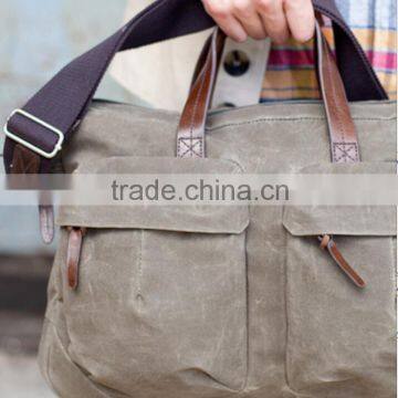 Waterproof Waxed Canvas Bag Waxed Canvas Briefcase photo-5